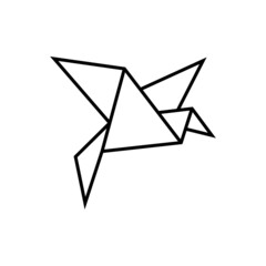 Wall Mural - origami bird logo icon design template vector