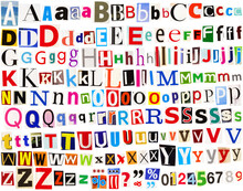 Colorful Newspaper Letters Alphabet
