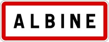 Panneau Entrée Ville Agglomération Albine / Town Entrance Sign Albine