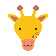 Sticker - cute giraffe face