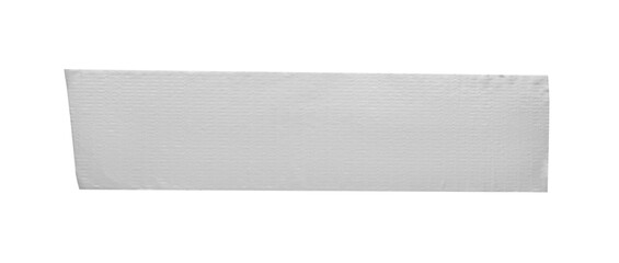 Canvas Print - Piece of silver adhesive tape isolated on white, top view