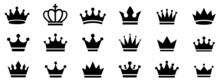 Big Collection Quolity Crowns. Crown Icon Set. Collection Of Crown Silhouette. Gold Crown. Royal Crown Icons Collection Set. Vintage Crown.