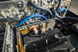 Fototapeta  - Closeup photo of damaged circuit board