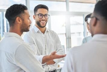 Poster - Making positive progress. Cropped shot of a group of young diverse businesspeople having a meeting in the boardroom.