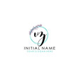 © Rensi - VZ Initial letter handwriting and signature logo. Beauty vector initial logo .Fashion  boutique  floral and botanical