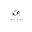 © Rensi - WL Initial letter handwriting and signature logo. Beauty vector initial logo .Fashion  boutique  floral and botanical