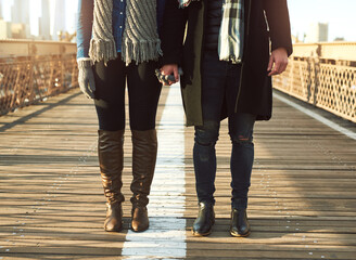 Canvas Print - Together is a beautiful place to be. Shot of an affectionate young couple enjoying their foreign getaway.