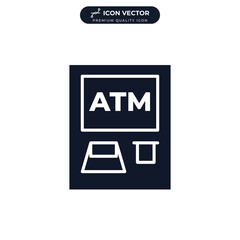 atm icon symbol template for graphic and web design collection logo vector illustration