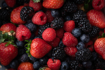 Wall Mural - fresh berries image for backgound