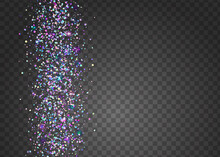 Kaleidoscope Texture. Disco Element. Party Celebrate Decoration. Purple Shiny Glitter. Transparent Tinsel. Digital Art. Light Confetti. Holiday Foil. Blue Kaleidoscope Texture