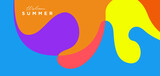 Fototapeta Młodzieżowe - Vector Colorful liquid and fluid background for summer collection