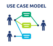 UML Diagram. Use Case Model Vector Illustration.