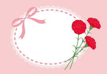 Wall Mural - vector background with red carnations for Mother’s Day banners, cards, flyers, social media wallpapers, etc.