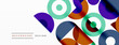 © antishock - Colorful circle abstract background. Template for wallpaper, banner, presentation, background