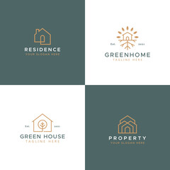 Simple Geometric Logo for Real Estate Business and Property