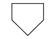 Home Plate Outline, Home Plate Base Ball 