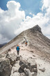© Saintdags - group of hikers walking towards the rocky summit of Nevado de Toluca in Mexico