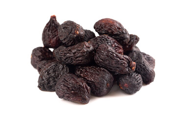 Wall Mural - Dried Mission Figs Isolated on White Background