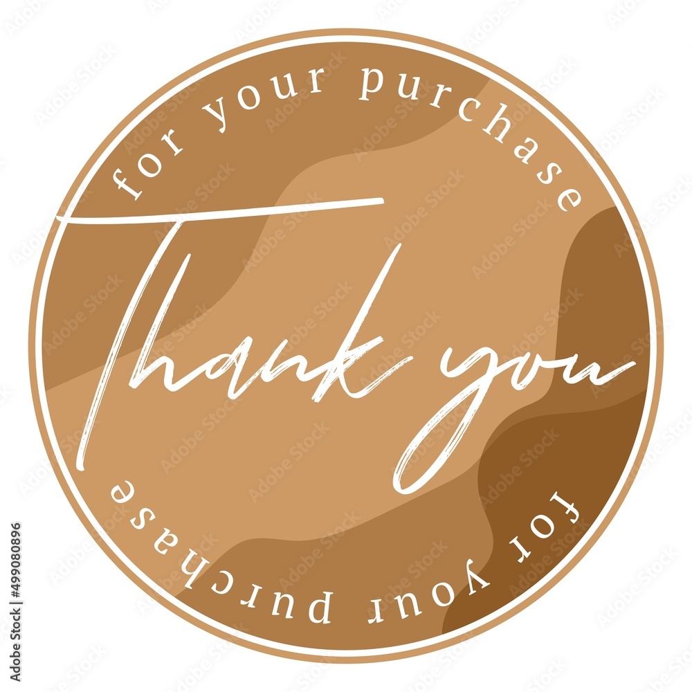 Thank you for your purchase card design for online buyers illustration ...