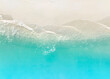 Top view of the tropical summer beach and water wave on the beach,top view image background