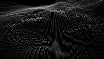 Wall Mural - abstract organic network mesh waving fx background loop/ 4k animation of an abstract fractal backgro