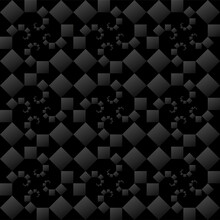 Fractal Squeares Pythagorean Tree Seamless Vector Pattern In Dark Gray Color