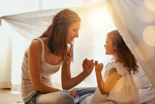 Lets Make A Promise. Shot Of A Mother And Daughter Coming Together And Making A Pinky Swear As A Promise To One Another.
