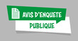 Logo avis d'enquête publique.