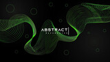 Fototapeta Abstrakcje - Latar belakang abstrak dengan gelombang berwarna-warni dan cair Vektor Premium