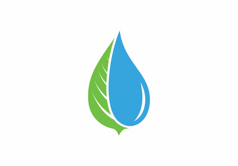 oil drop & gas nature logo icon symbol illustration