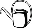 watering can line Art