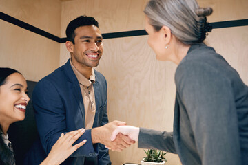 Canvas Print - Thanks for meeting with us. Cropped shot of an affectionate young couple meeting with their mature female financial advisor.