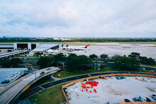 Tampa TPA Airport And Airplane

