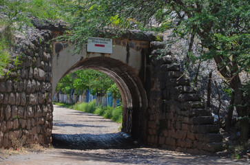 old stone train bridge