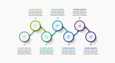 Business data visualization. timeline infographic icons designed for abstract background template milestone element modern diagram process technology digital marketing data presentation chart Vector