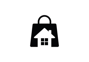Wall Mural - icon symbol home shop. simple logo design inspiration