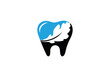 Leaves and dental simple logo design inspiration