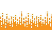 Abstract Pattern Yellow Orange Rounded Lines Halftone Transition. On White Background , Vertical Rounded Stripes.