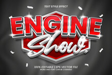 3D Engine Show Text Effect Editable Luxury Style