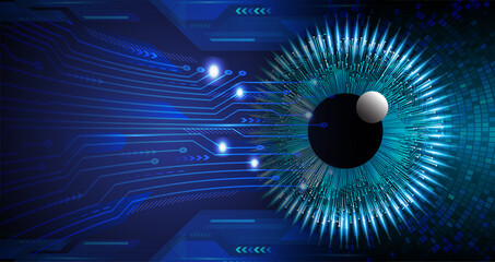 eye cyber circuit future technology concept background