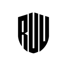 RUW Letter Logo Design. RUW Modern Letter Logo With Black Background. RUW Creative  Letter Logo. Simple And Modern Letter Logo. Vector Logo Modern Alphabet Font Overlap Style. Initial Letters RUW 