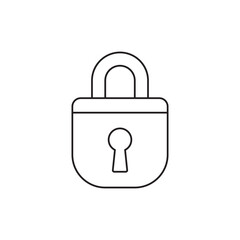 Sticker - Padlock, secure icon line style icon, style isolated on white background