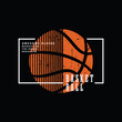 Basketball illustration t-shirt and apparel design