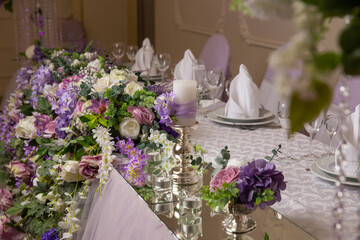 wedding celebration table decoration