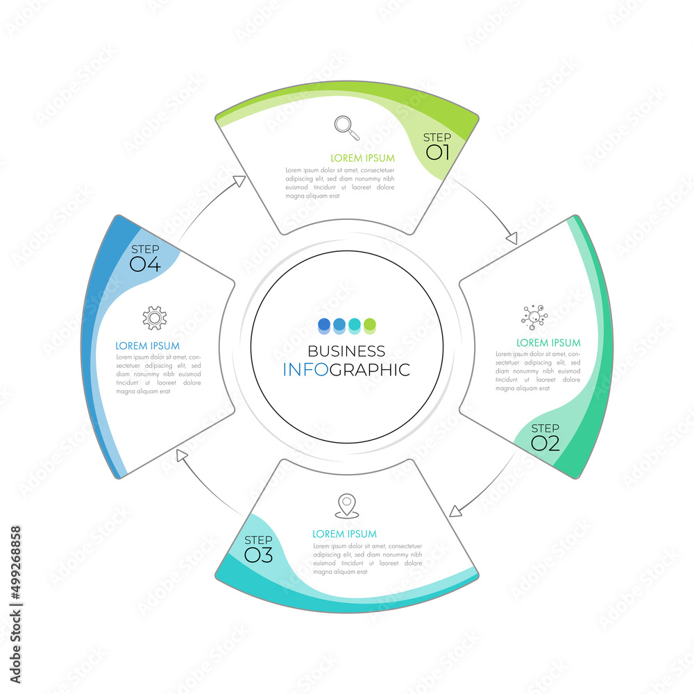 Modern infographic circle element template can be used for workflow ...