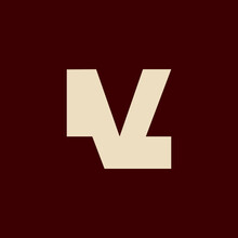 LV Monogram Logo. Abstract Letter VL Logo Vector Design. Simple Bold Logo Identity