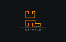 HL Letter Logo Design. Creative Modern H L Letters Icon Vector Illustration.