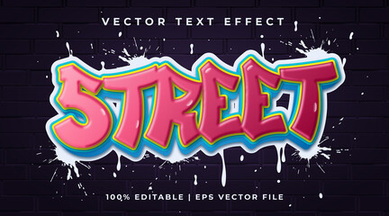 Poster - Street graffiti editable text effect style