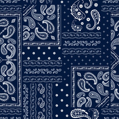 bandana patch print seamless pattern