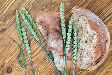 fresh healthy bread made from wheat flour